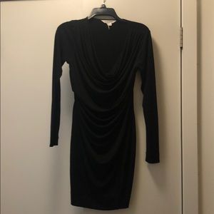 BCBGeneration ruched black long sleeve dress